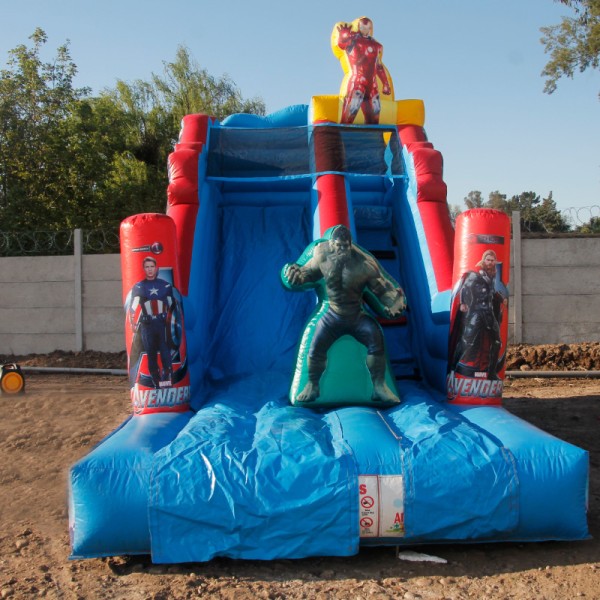 Arriendo de juegos inflable modelo Tobogán Marvel 7X4 Arca de Samuel